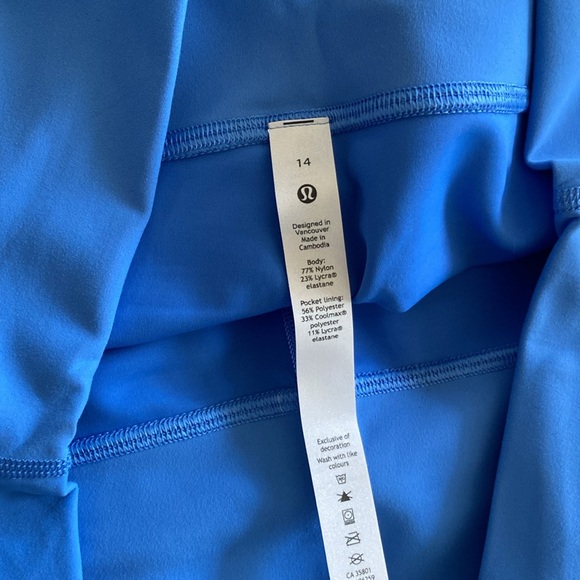 NWT Lululemon Wunder Train High-Rise Crop 23" inseam Blue Nile Size: 14 - Picture 8 of 8